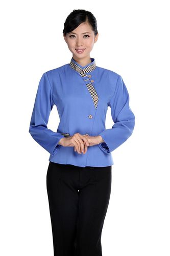 金偉樂 保潔服飾長袖 物業保潔服裝 客房保潔服 保潔服秋冬裝 藍色