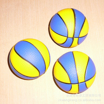 【供應PU發泡球(6.3cm雙色彩球和雙色籃球)系列】價格,廠家,圖片,塑料、樹脂工藝品,永康市旺康工貿-