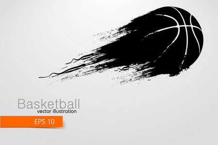 籃球球的輪廓。矢量圖