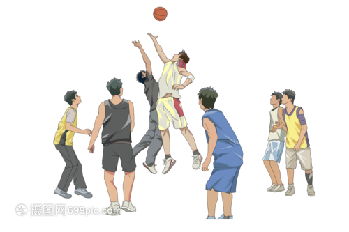 打籃球的男孩