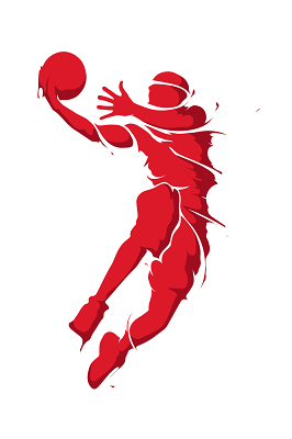 籃球運(yùn)動(dòng)員的剪影 藍(lán)球場(chǎng)上的藝術(shù)與力量